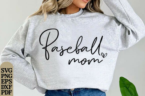 Baseball Mom SVG, PNG: T-Shirt Designs & Graphics