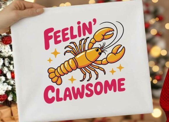 Feelin Clawsome Lobster Summer Graphics for T-Shirt Designs