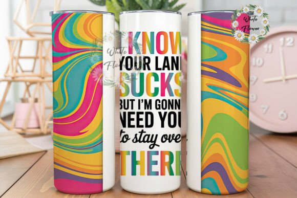 Sassy Quote Marble Tumbler Wrap Graphics