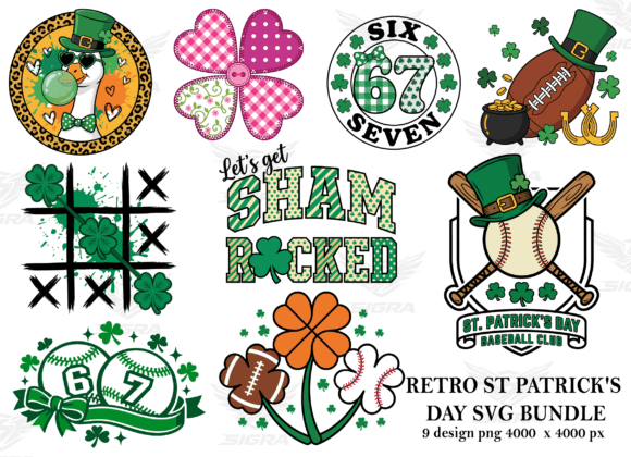 St Patrick’s Day SVG PNG Retro Design: Graphics for T-Shirt Designs