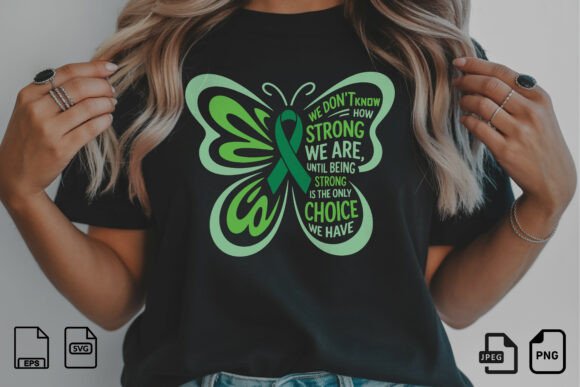 Strong Mental Health Butterfly SVG for Graphics and T-Shirt Designs