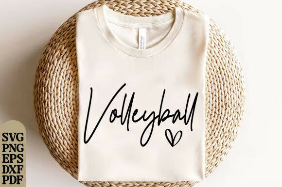 Volleyball Design for Embroidery